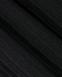 Short-Sleeve Textured Polo Sweater