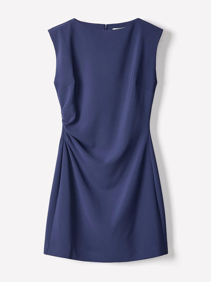 Robe Courte Sans Manches à Col Rond