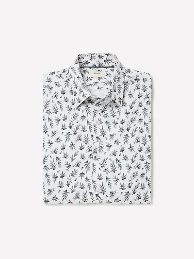 Chemise Habillée Satinée à Coupe Étroite Imprimé