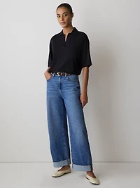 Piqué-Knit Short-Sleeve Polo