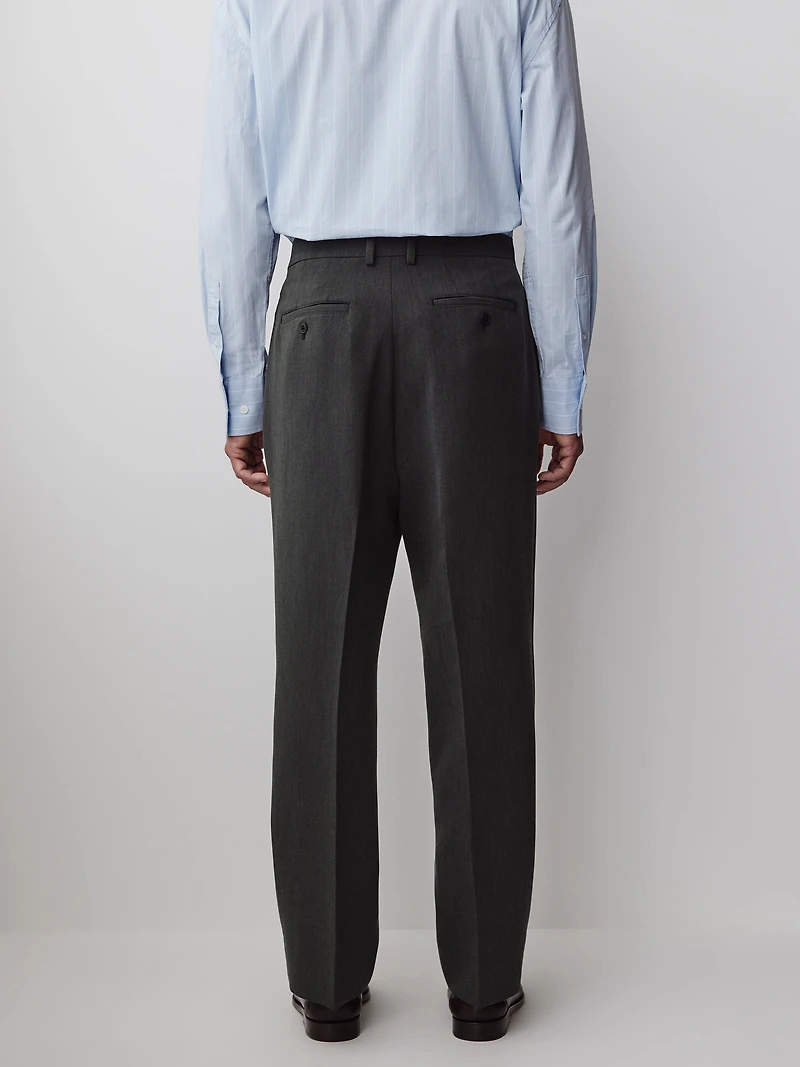 Wide-Leg Pleated Dress Pant