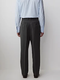Wide-Leg Pleated Dress Pant