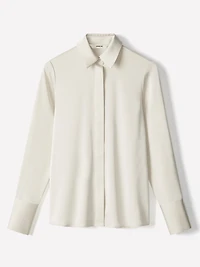 Chemise en Satin à Manches Longues