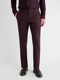 Pantalon de Complet Figue à Coupe Étroite