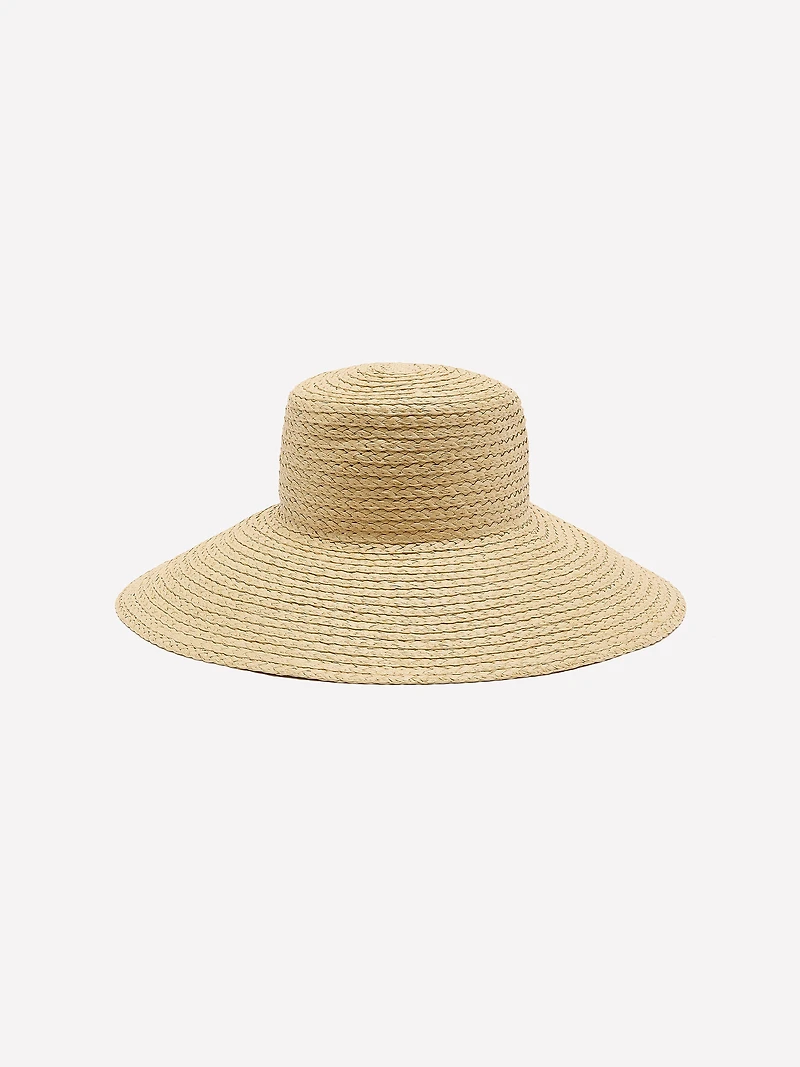 Straw Hat with Wide Brim
