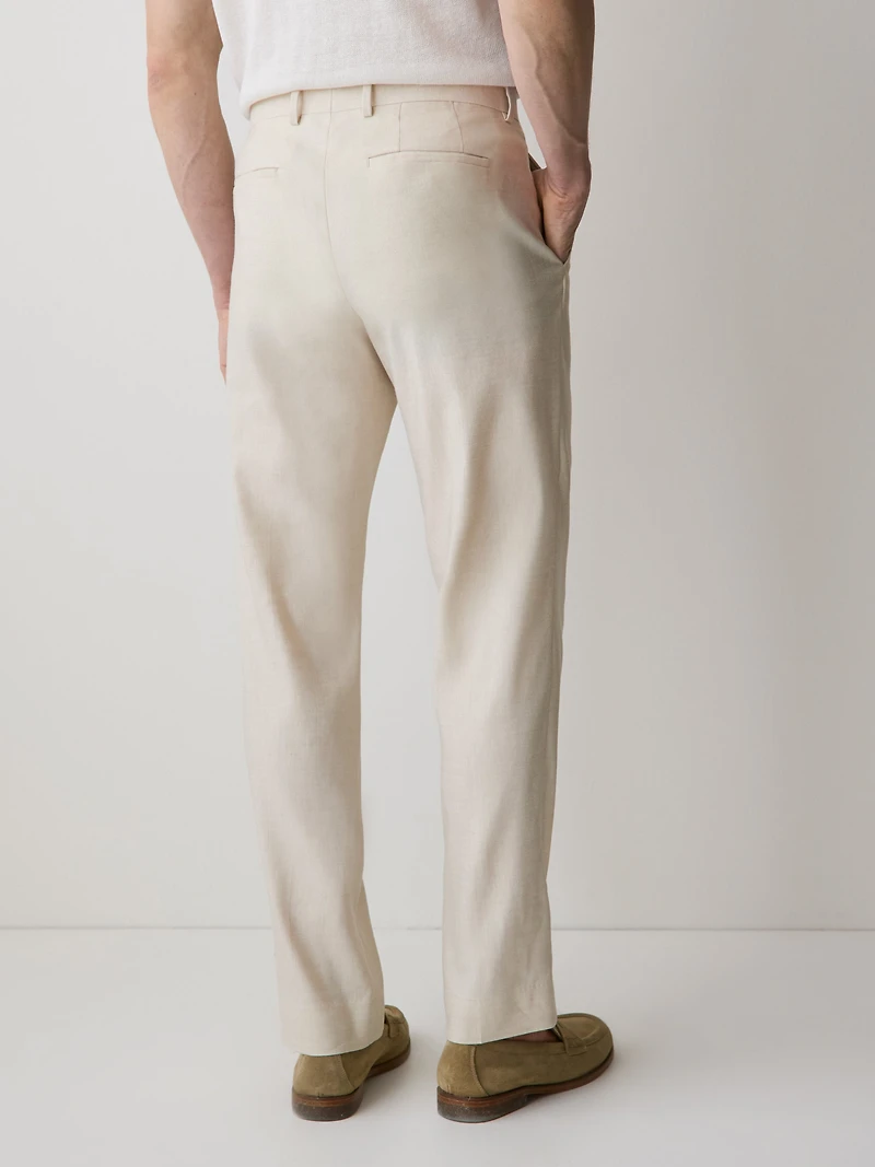 Tailored-Fit Linen Suit Pant