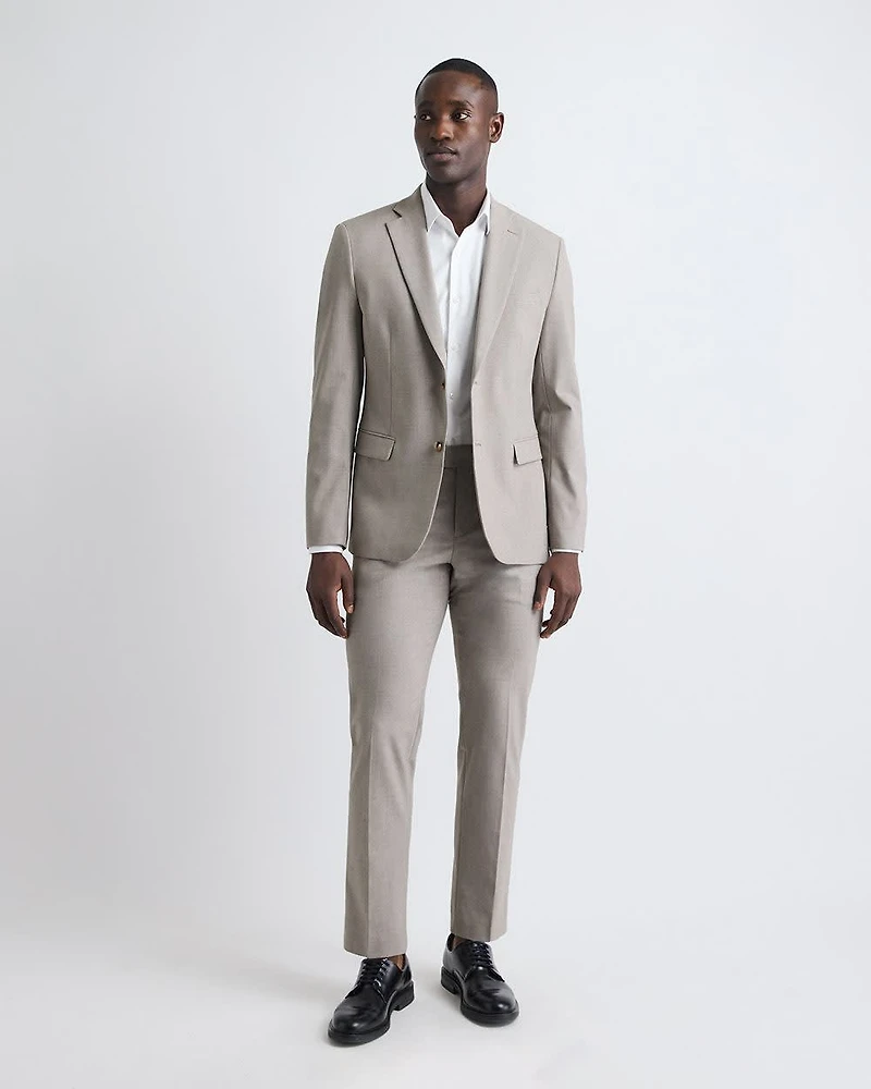 Slim-Fit Taupe Suit Blazer