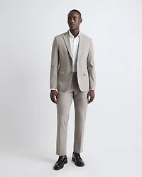 Slim-Fit Taupe Suit Blazer