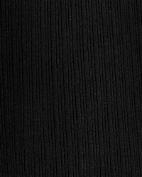 Camisole Côtelée à Col Rond avec Empiècement Transparent