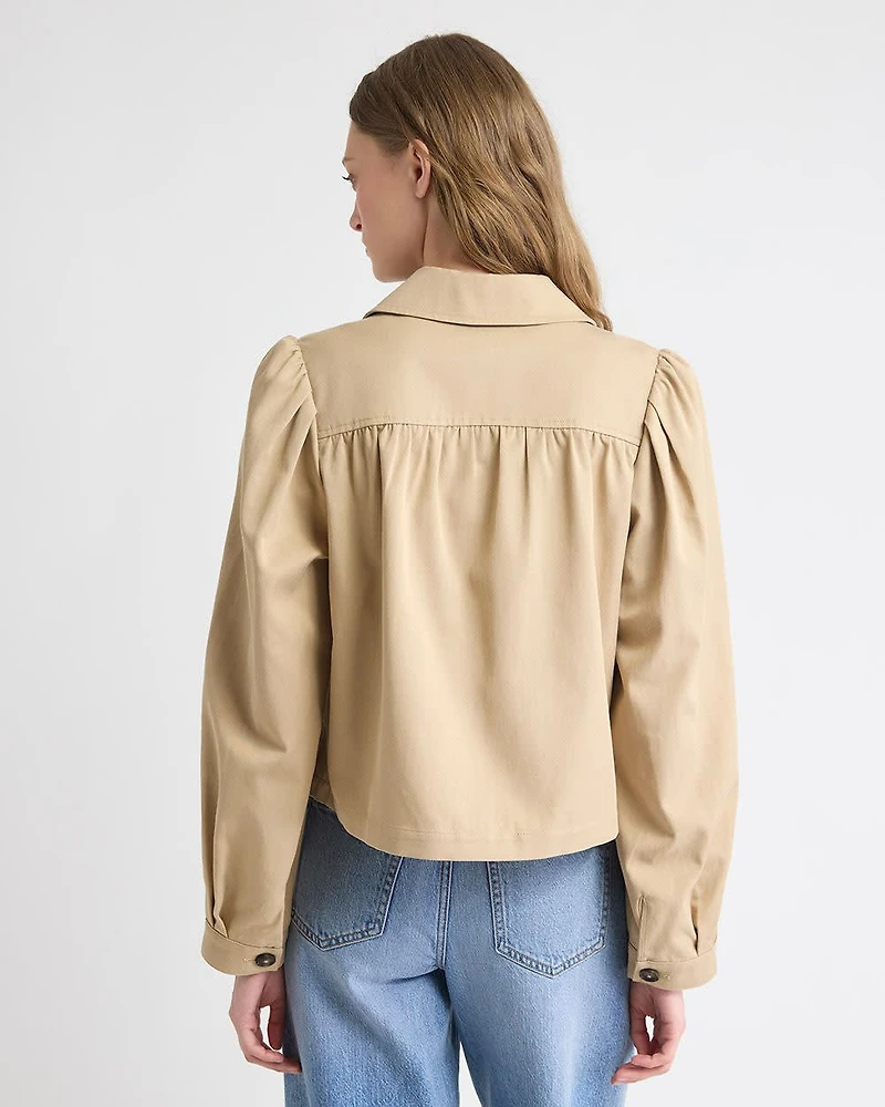 Veste Courte à Col Chemisier