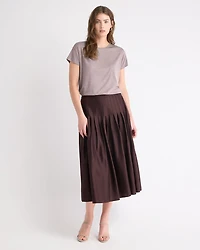 Silk-Blend Boxy Knit Top