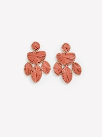 Earrings with Raffia Pendants