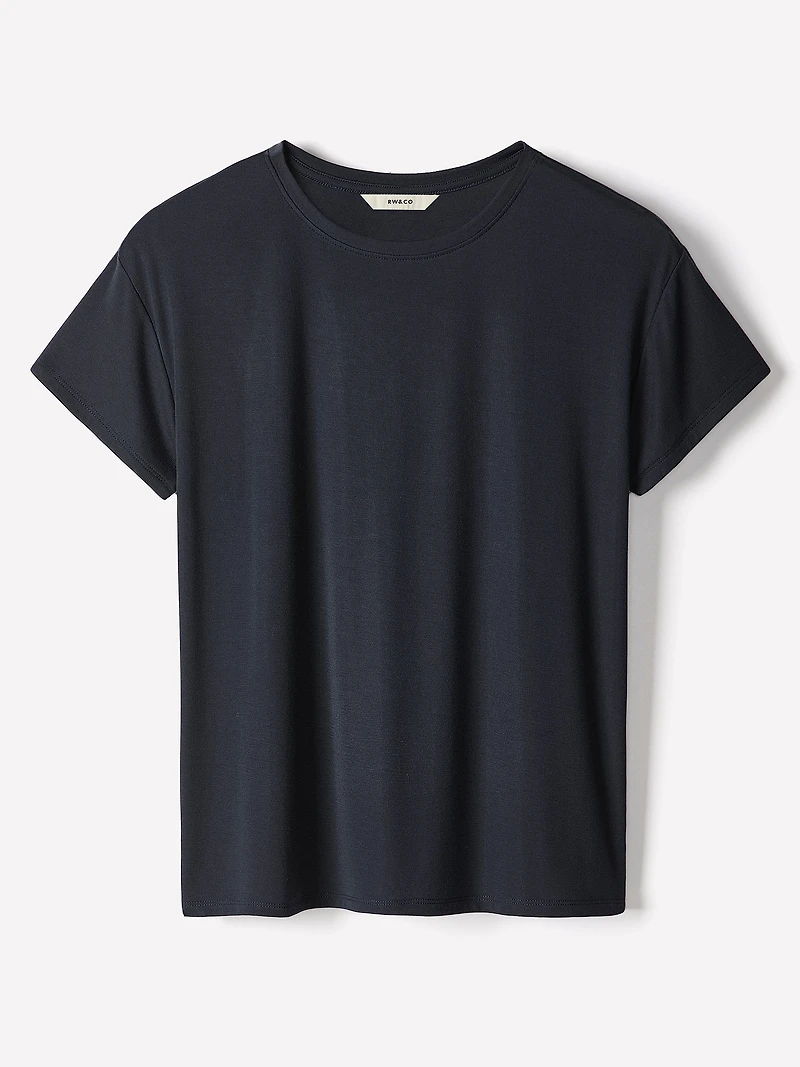 Silk-Blend Boxy Knit Top