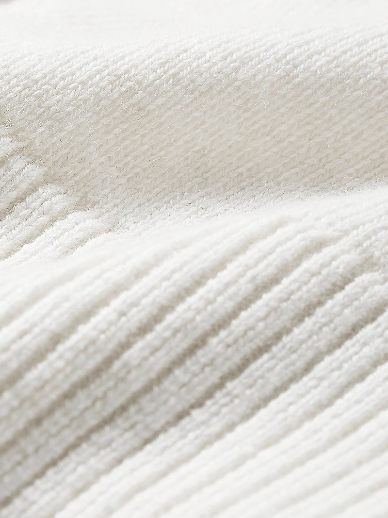 Cardigan en Laine à Manches Longues et Col Rond