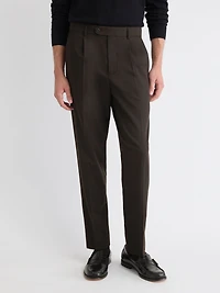 Pantalon Habillé à Jambe Fuselée Plissée