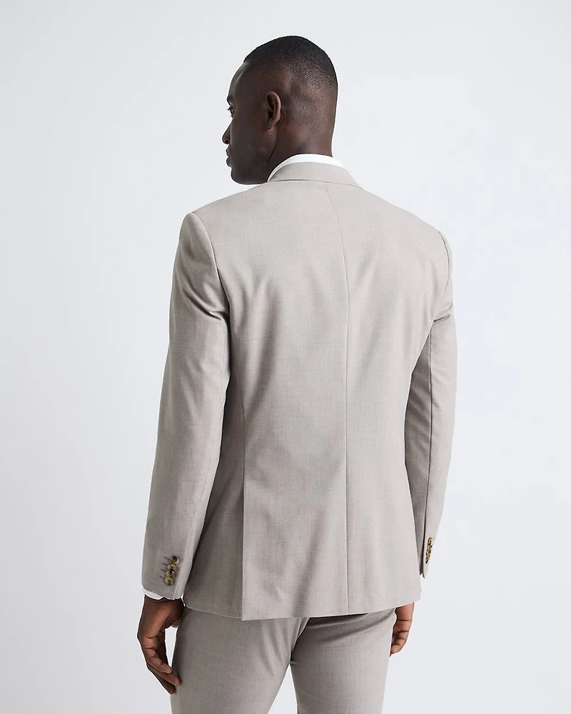 Slim-Fit Taupe Suit Blazer