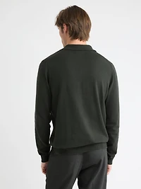 Long-Sleeve Sweater with Johnny Collar