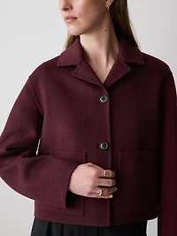 Manteau de Transition Double Face en Laine