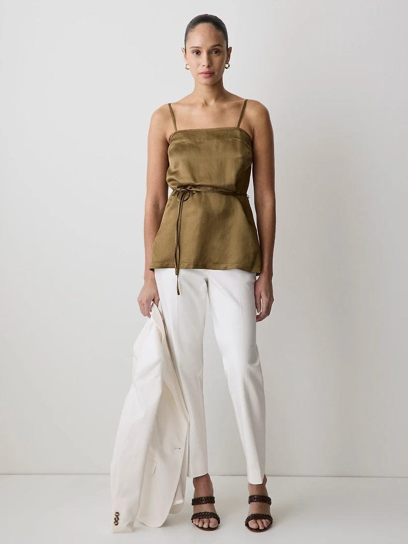 Blouse Sans Manches à Col Carré