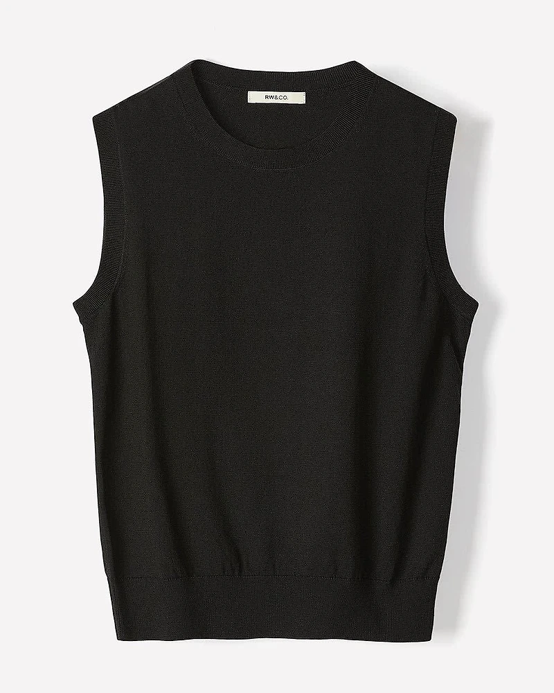 Sleeveless Scoop-Neck Sweater