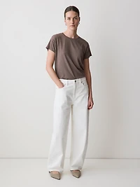 Silk-Blend Boxy Knit Top