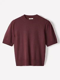 Short-Sleeve Crew-Neck Sweater
