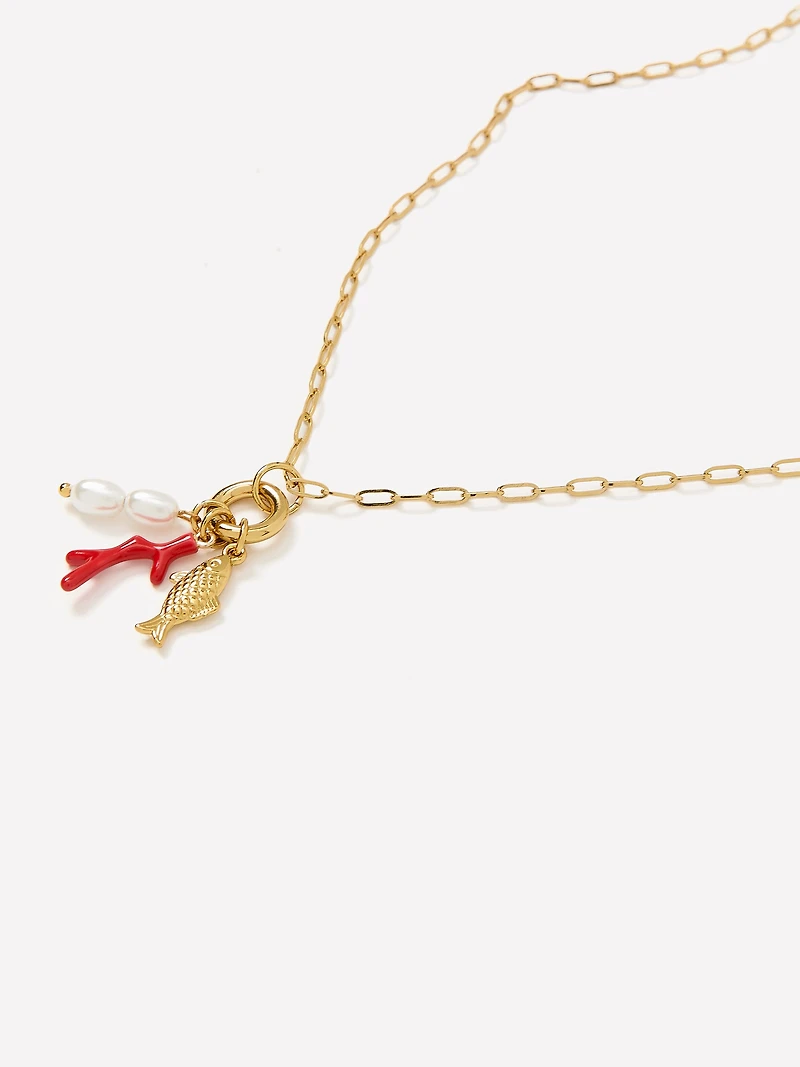 Carabiner Necklace with Charms