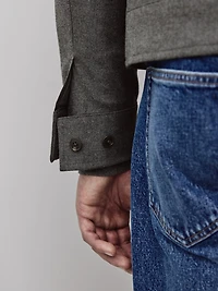 Brushed-Knit Milkman Jacket with Pockets
