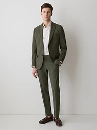 Veston de Complet Vert Foncé à Coupe Étroite