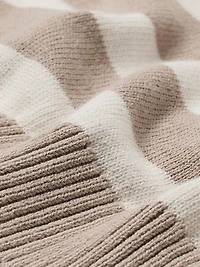 Veste en Tricot Sans Manches à Col Rond