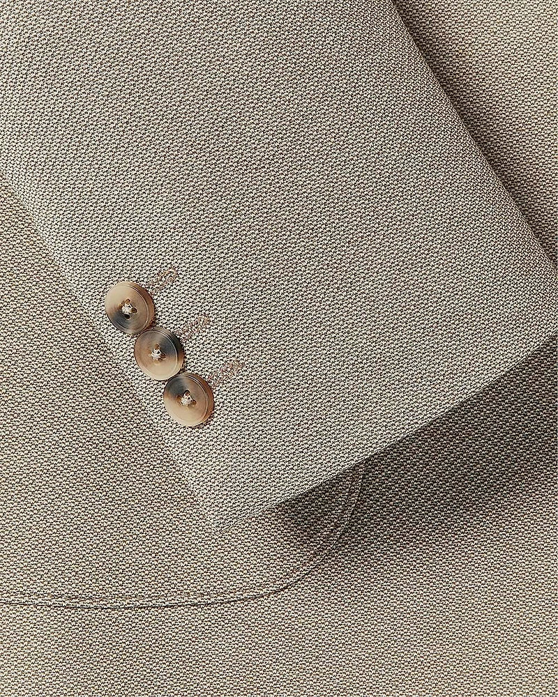 Slim-Fit Textured Knit Blazer