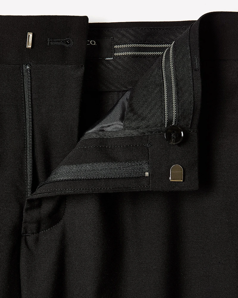 Pantalon Essentiel à Coupe Ajustée en Mélange de Laine