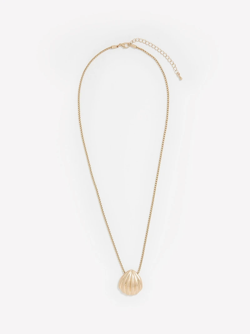 Long Necklace with Shell Pendant