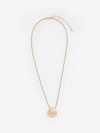 Long Necklace with Shell Pendant