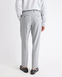 Pleated Tapered-Leg Striped Suit Pant