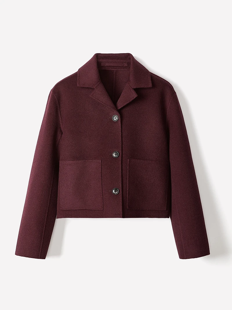 Manteau de Transition Double Face en Laine