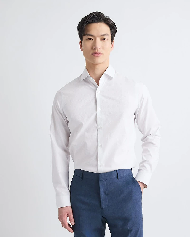 Slim-Fit Dress Shirt with Micro Dots