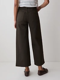 High-Rise Wide-Leg Cropped Jeans