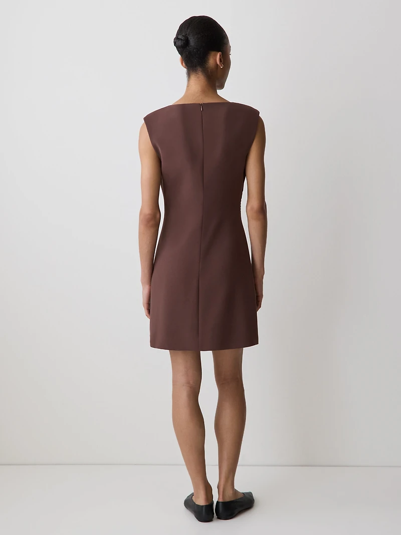 Sleeveless Crew-Neck Mini Dress