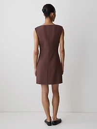 Sleeveless Crew-Neck Mini Dress