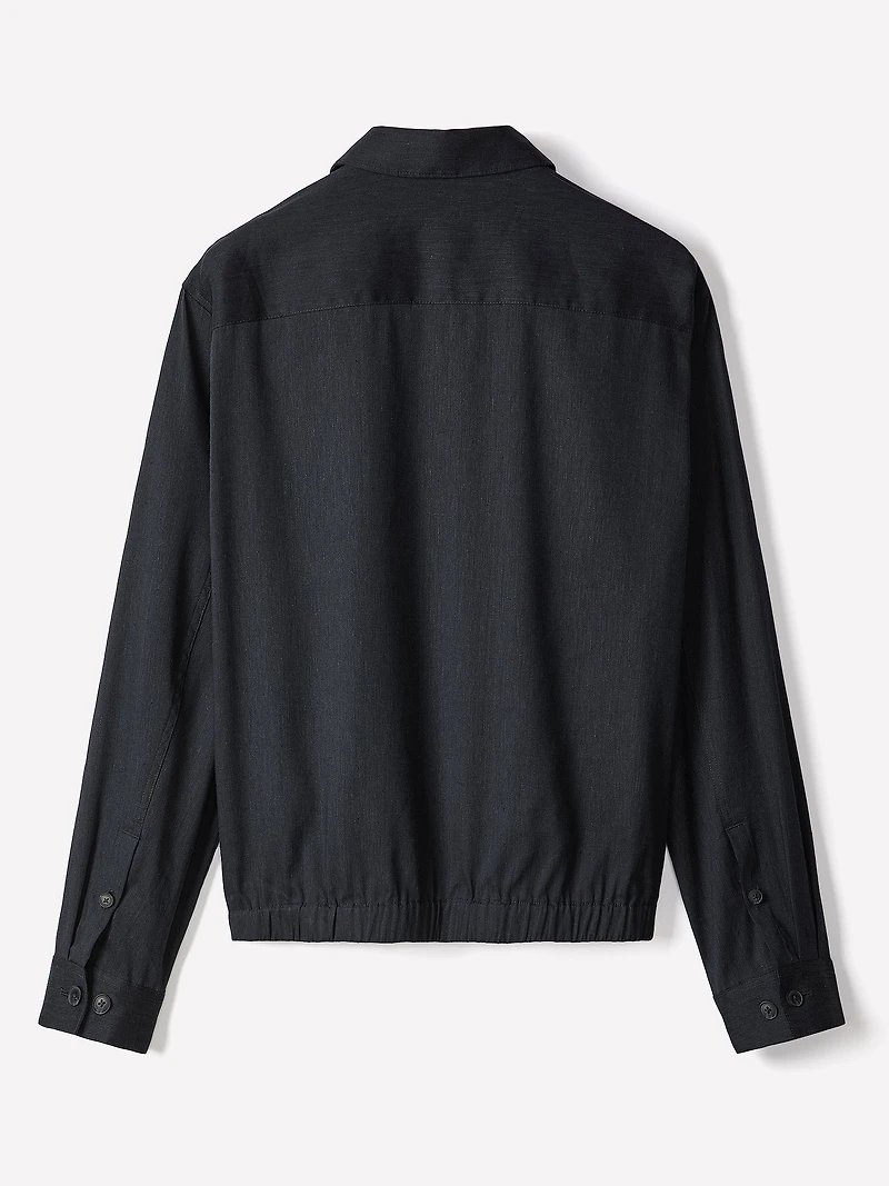 Linen-Blend Milkman Jacket