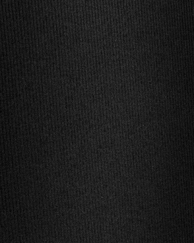 Short-Sleeve Square-Neck Ribbed Top