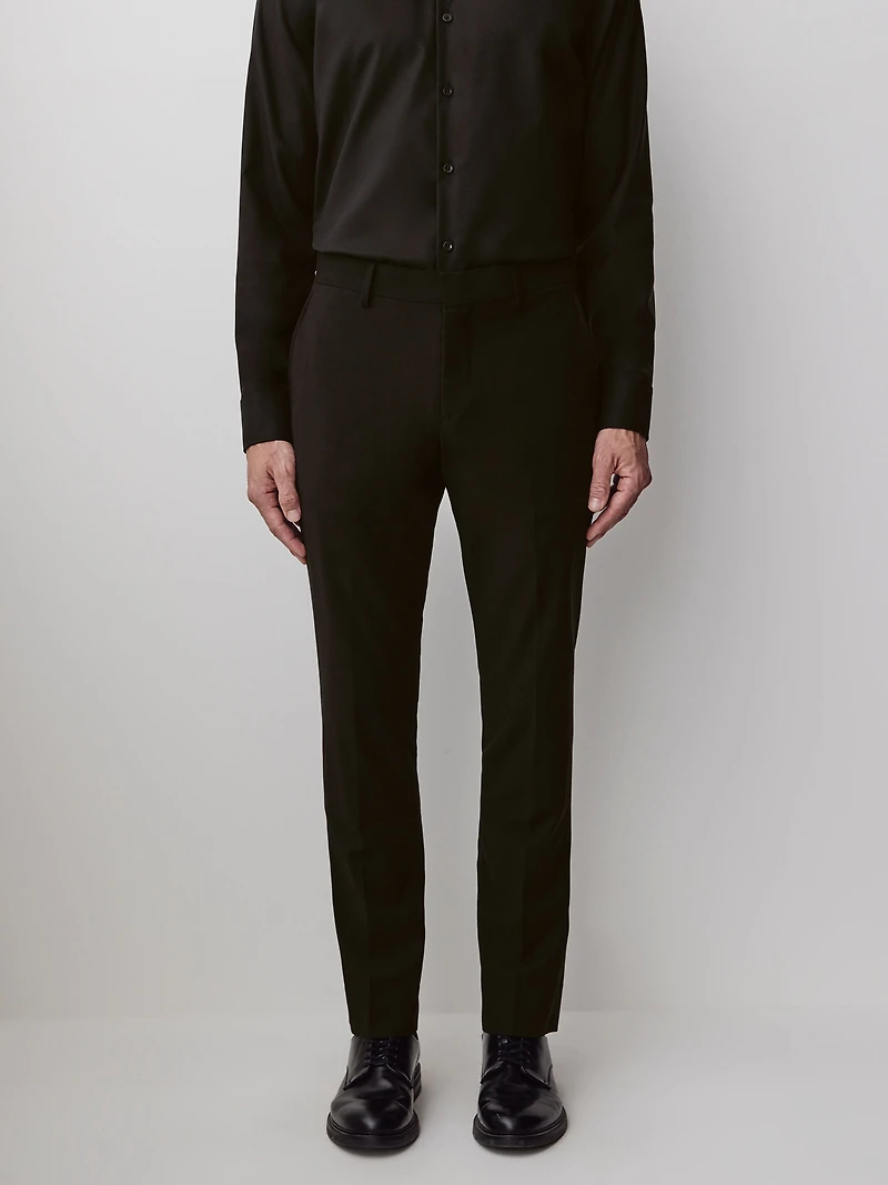 Essential Slim Fit Black Wool-Blend Suit Pant