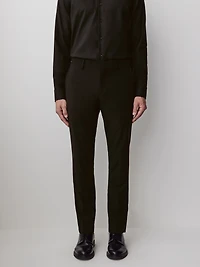Essential Slim Fit Black Wool-Blend Suit Pant