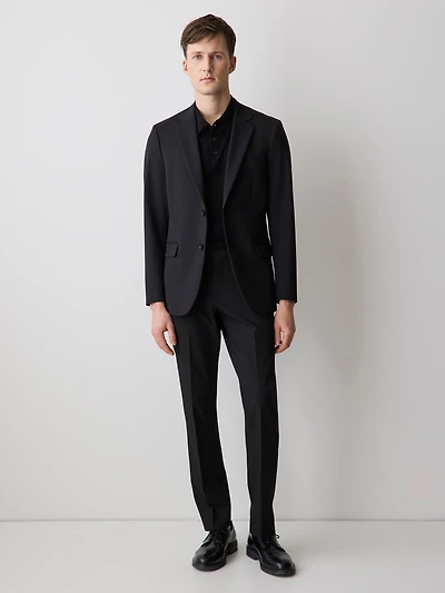 Veston Noir E-Tech à Coupe Étroite