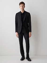 Veston Noir E-Tech à Coupe Étroite