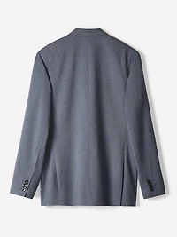 Veston en Sergé Brossé Bleu à Coupe Ajustée