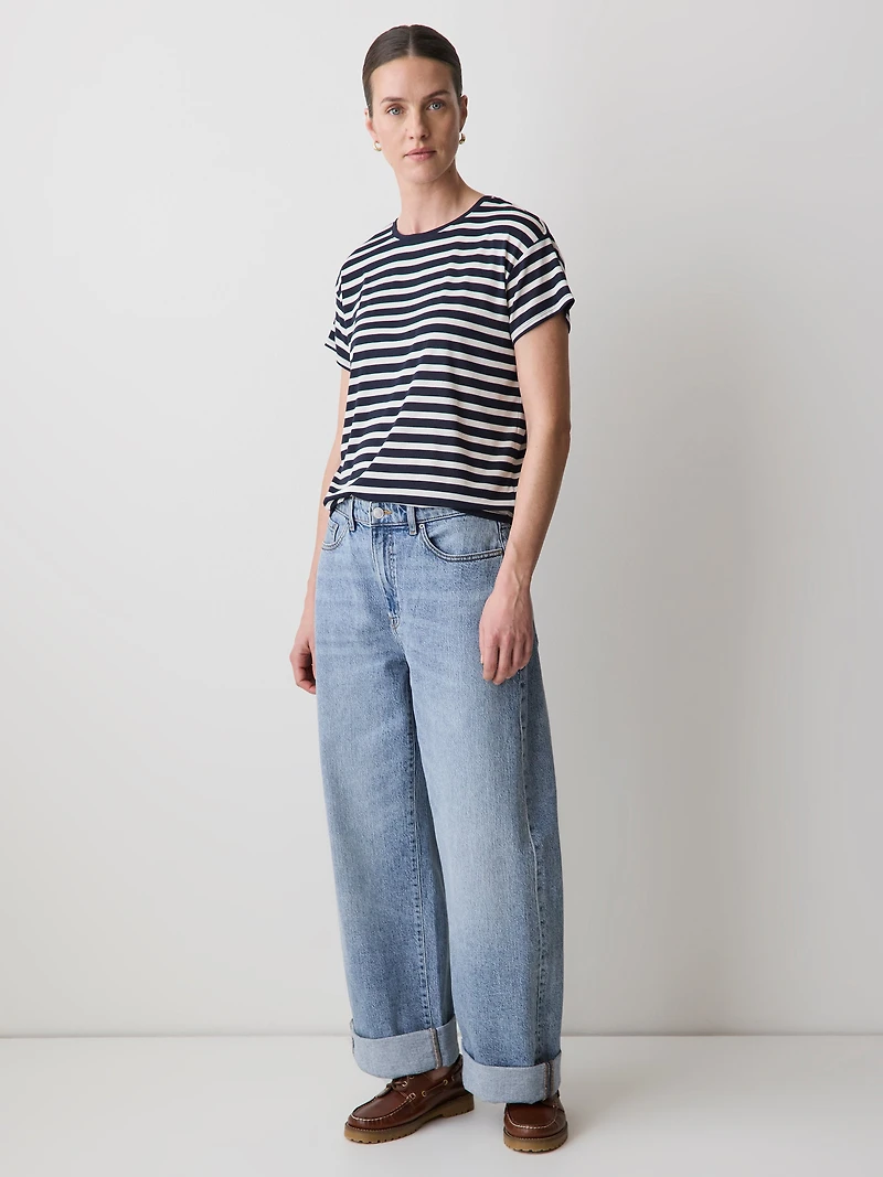 Short-Sleeve Crew-Neck Boxy Tee