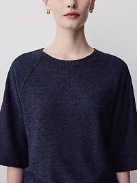 Long-Raglan-Sleeve Crew-Neck Top