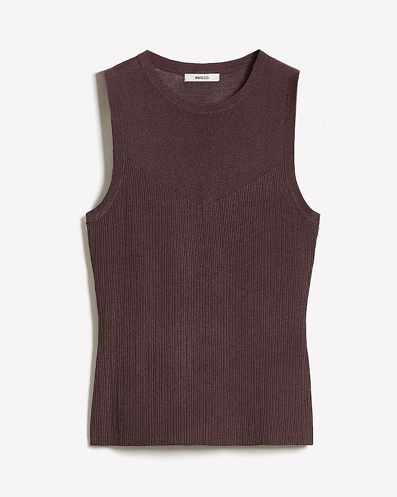 Crew-Neck Ribbed Cami